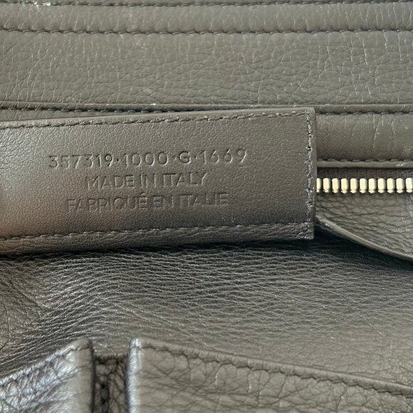 BALENCIAGA LARGE BLACK LEATHER PAPIER A4 TOTE BAG - Picture 12 of 14